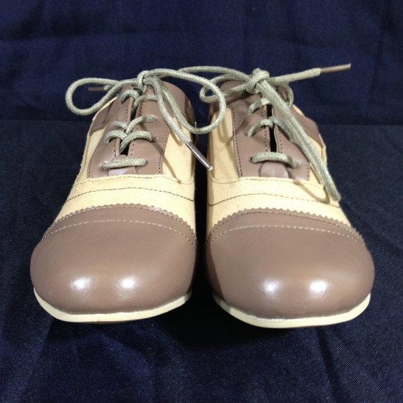 Shoes of Soul-Final Price- Cap & Toe  Brown /Tan Oxfords Sz 8 NEW - Picture 5 of 10